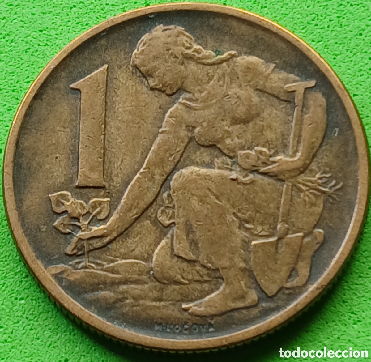 Monedas antiguas de Europa: Checoslovaquia 1 corona 1965 km#50