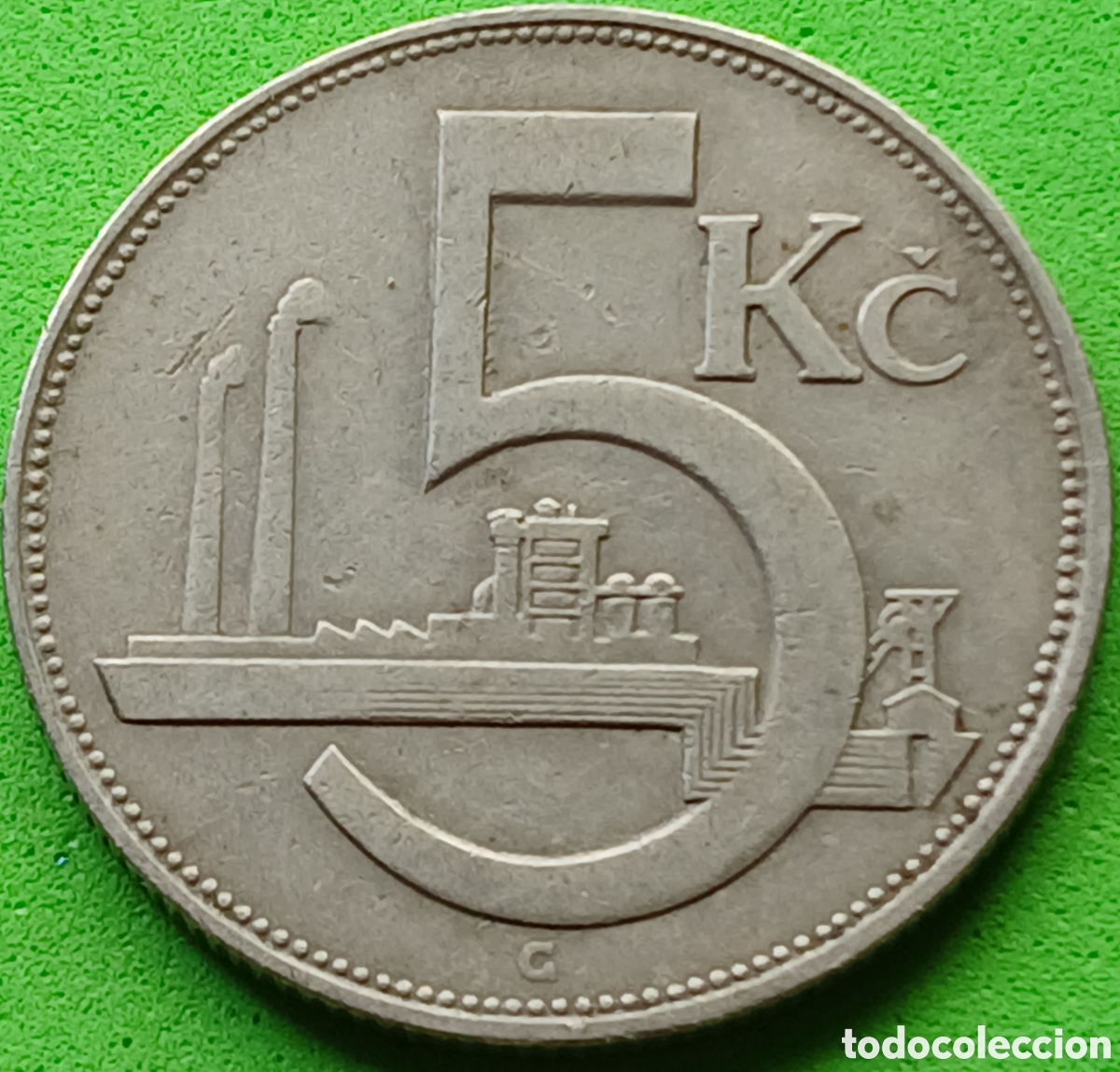 Monedas antiguas de Europa: Checoslovaquia 5 coronas 1926 km#10