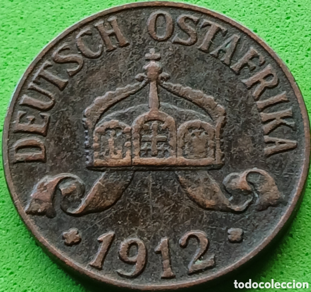 Monedas antiguas de Europa: &Aacute;frica Oriental Alemana 1 heller 1912 km#7