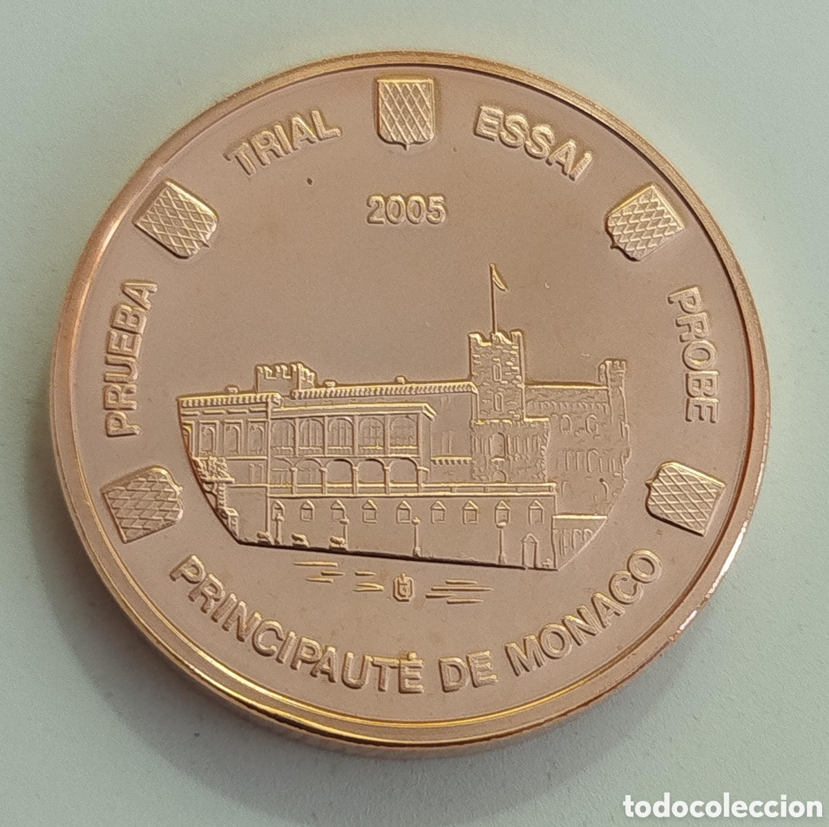 Monedas antiguas de Europa: Moneda 2 C&eacute;ntimos Euro Prueba M&oacute;naco 2005