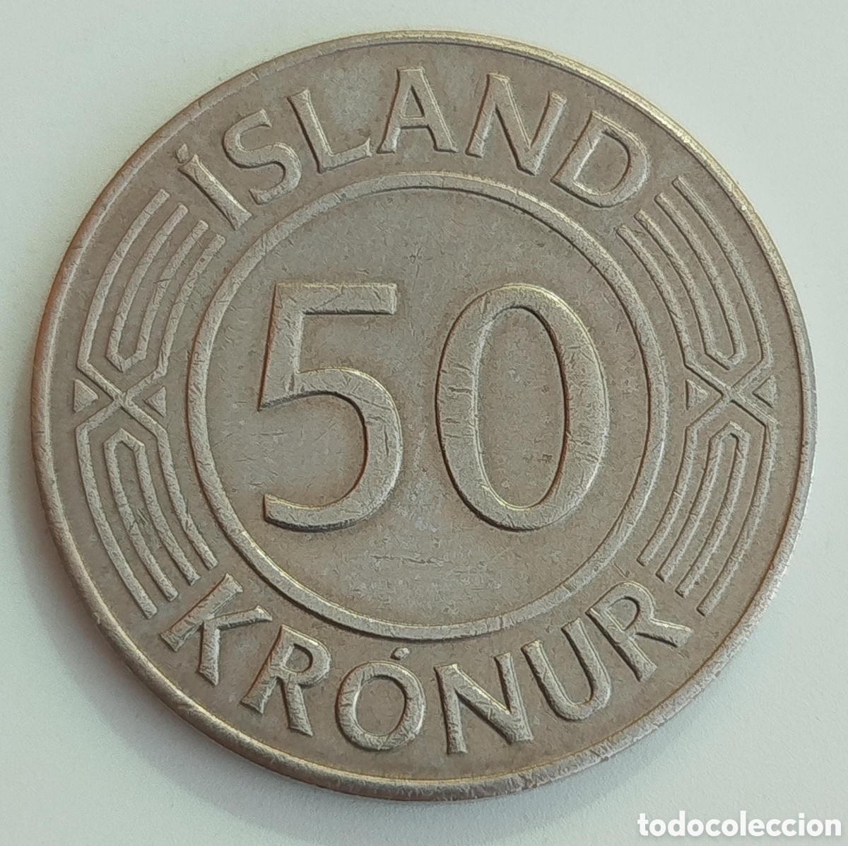 Monedas antiguas de Europa: Moneda Islandia 50 Kr&oacute;nur 1975 Edificio del Parlamento