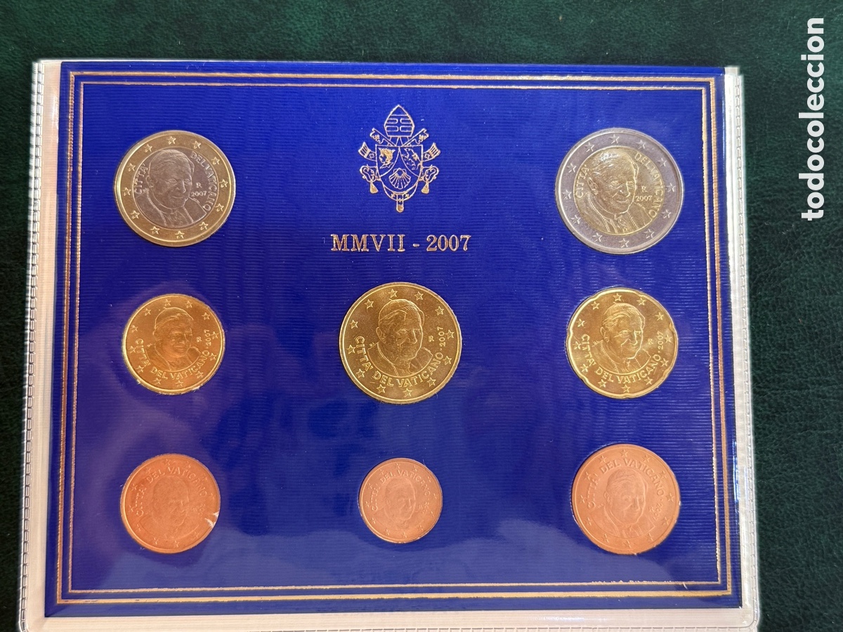 Monedas antiguas de Europa: 2007 - VATICANO Cartera Oficial FDC 1 cent. a 2&euro;