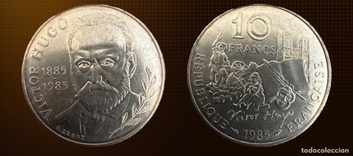 Monedas antiguas de Europa: Francia 10 francos, Centenario de la muerte de Victor Hugo &middot; 1985