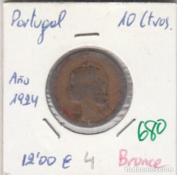 Monedas antiguas de Europa: MONEDA PORTUGAL BRONCE 1924 10 CTVOS