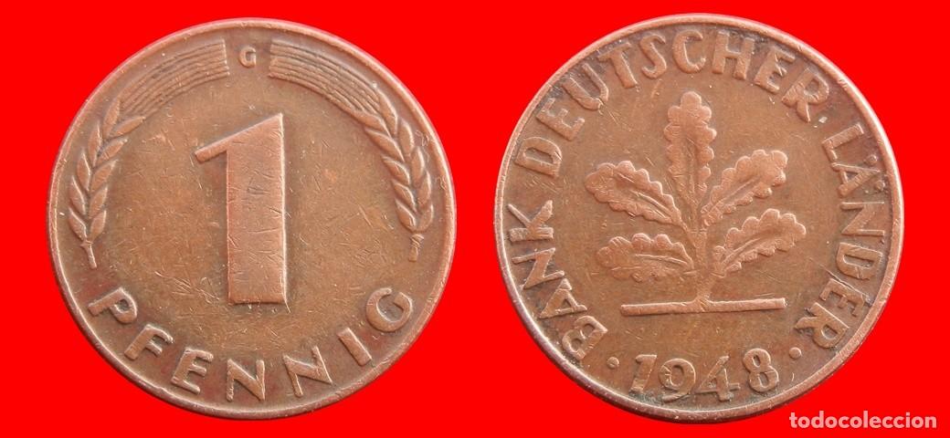 Monedas antiguas de Europa: 1 PFENNIG 1948-G BRD ALEMANIA-154298