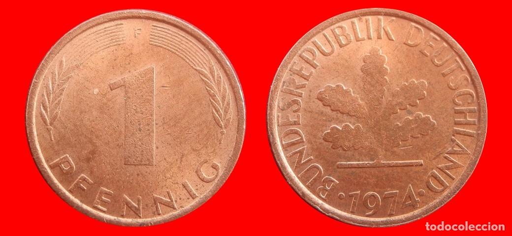 Monedas antiguas de Europa: 1 PFENNIG 1974-F BRD ALEMANIA-154301
