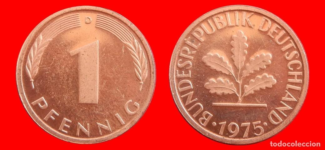 Monedas antiguas de Europa: 1 PFENNIG 1975-D BRD ALEMANIA-154303