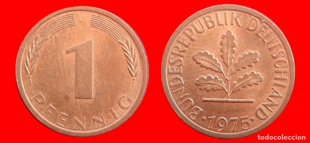 Monedas antiguas de Europa: 1 PFENNIG 1975-J BRD ALEMANIA-154306