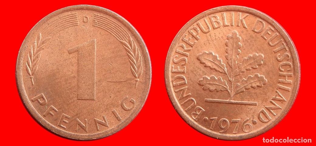 Monedas antiguas de Europa: 1 PFENNIG 1976-D BRD ALEMANIA-154307