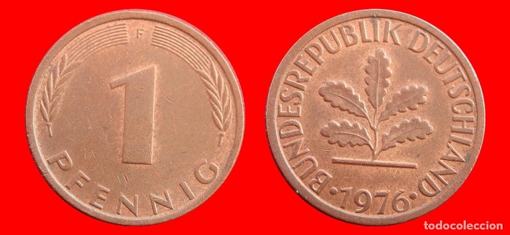 Monedas antiguas de Europa: 1 PFENNIG 1976-F BRD ALEMANIA-154308