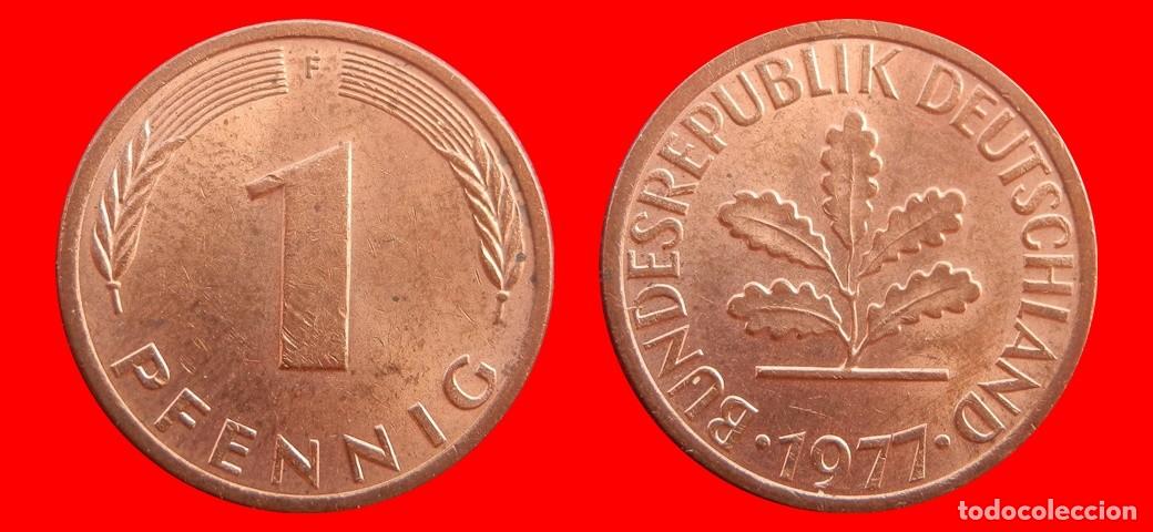 Monedas antiguas de Europa: 1 PFENNIG 1977-F BRD ALEMANIA-154312