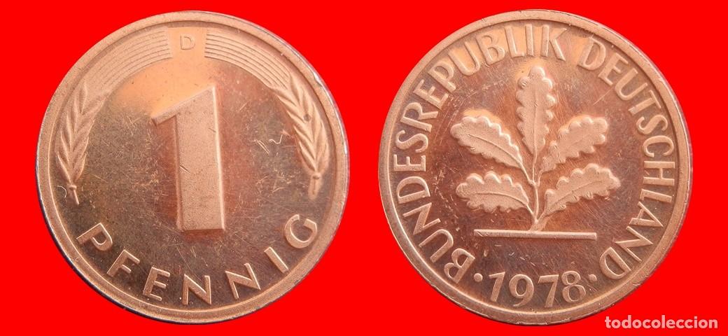 Monedas antiguas de Europa: 1 PFENNIG 1978-D BRD ALEMANIA-154315