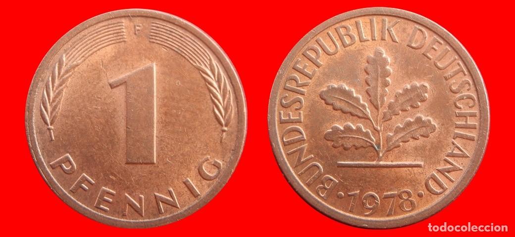 Monedas antiguas de Europa: 1 PFENNIG 1978-F BRD ALEMANIA-154316