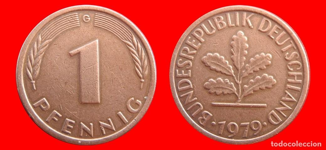 Monedas antiguas de Europa: 1 PFENNIG 1979-G BRD ALEMANIA-154321
