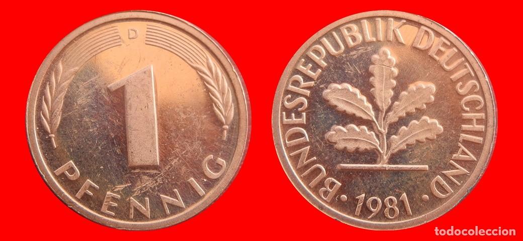 Monedas antiguas de Europa: 1 PFENNIG 1981-D BRD ALEMANIA-154327