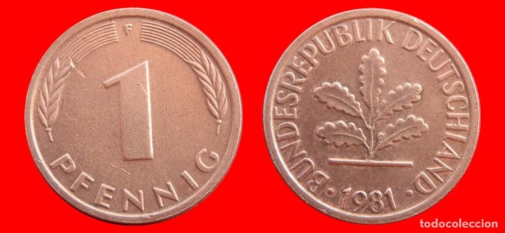 Monedas antiguas de Europa: 1 PFENNIG 1981-F BRD ALEMANIA-154328