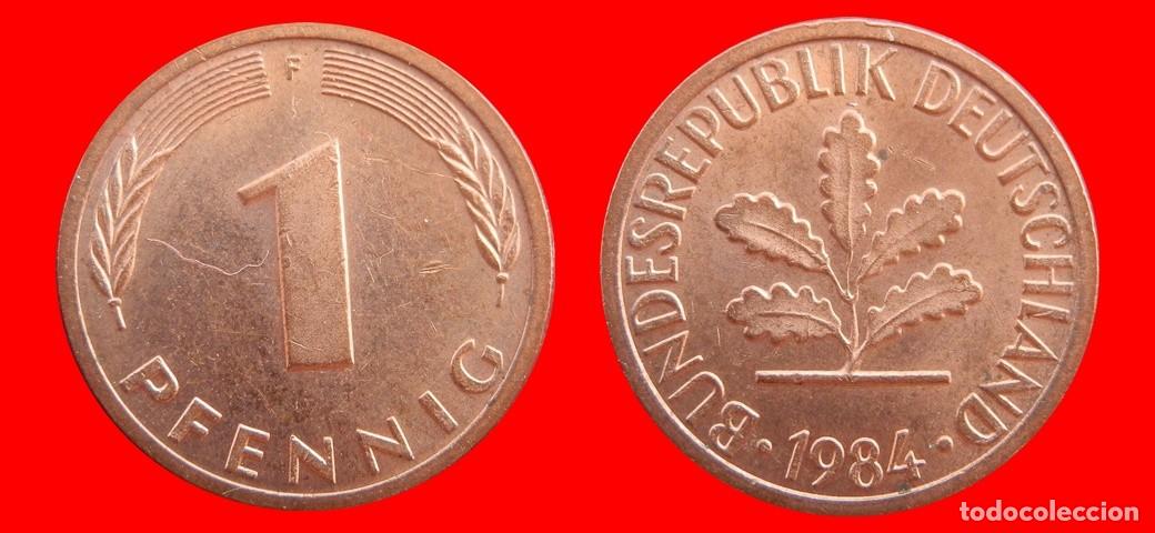 Monedas antiguas de Europa: 1 PFENNIG 1984-F BRD ALEMANIA-154340