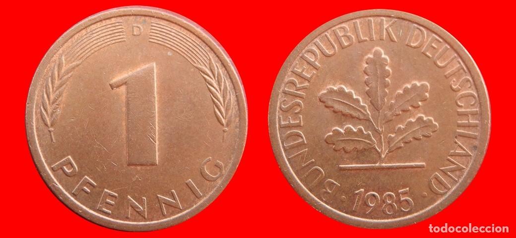 Monedas antiguas de Europa: 1 PFENNIG 1985-D BRD ALEMANIA-154343