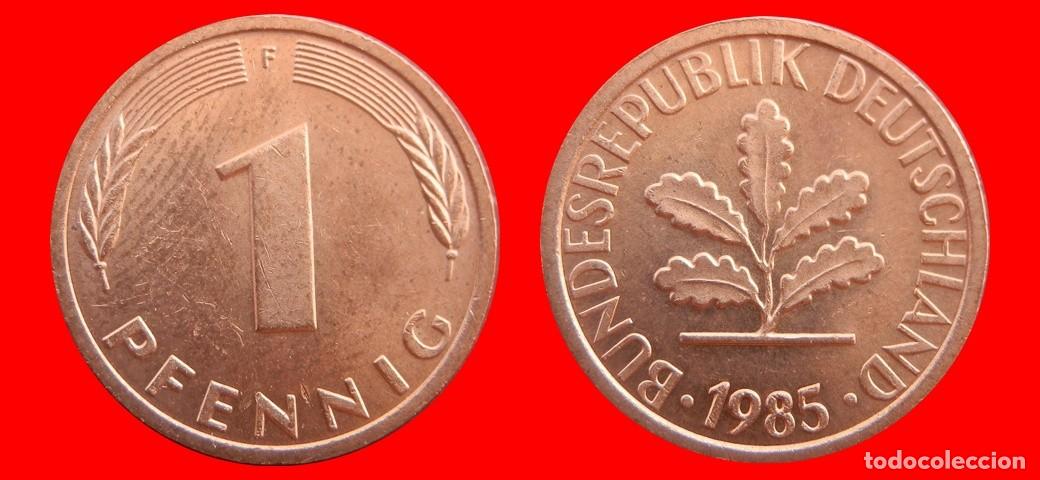 Monedas antiguas de Europa: 1 PFENNIG 1985-F BRD ALEMANIA-154344