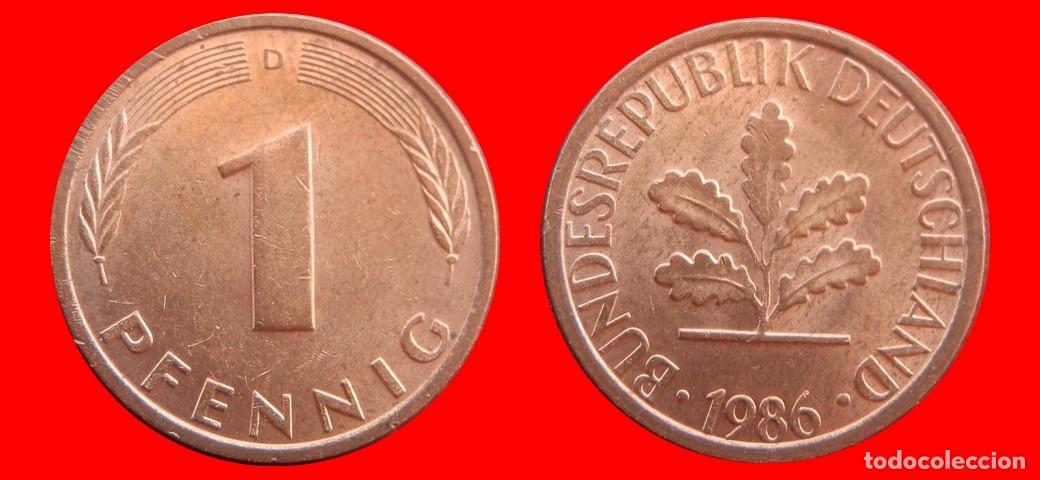 Monedas antiguas de Europa: 1 PFENNIG 1986-D BRD ALEMANIA-154347