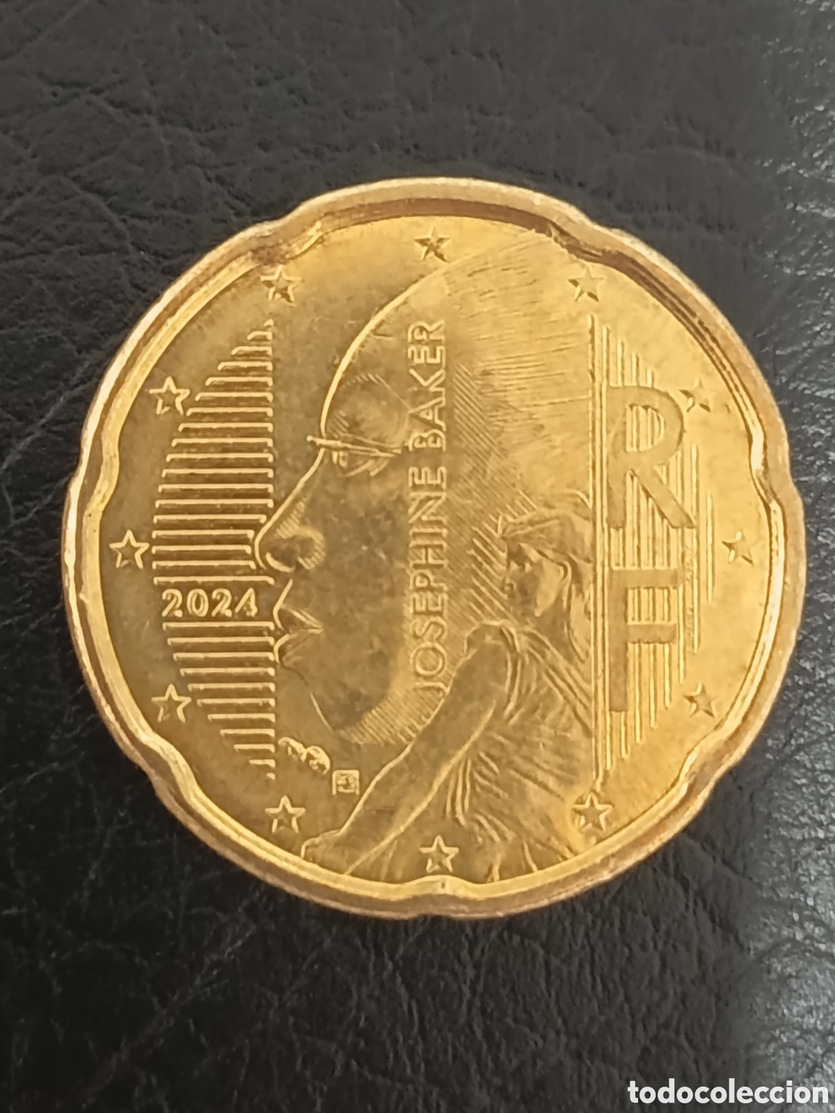 Monedas antiguas de Europa: Moneda 20 C&eacute;ntimos Francia Josephine Baker 2024