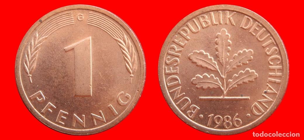 Monedas antiguas de Europa: 1 PFENNIG 1986-G BRD ALEMANIA-154349