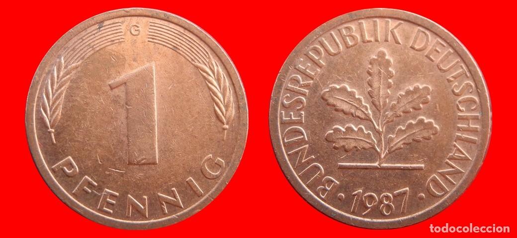 Monedas antiguas de Europa: 1 PFENNIG 1987-G BRD ALEMANIA-154353
