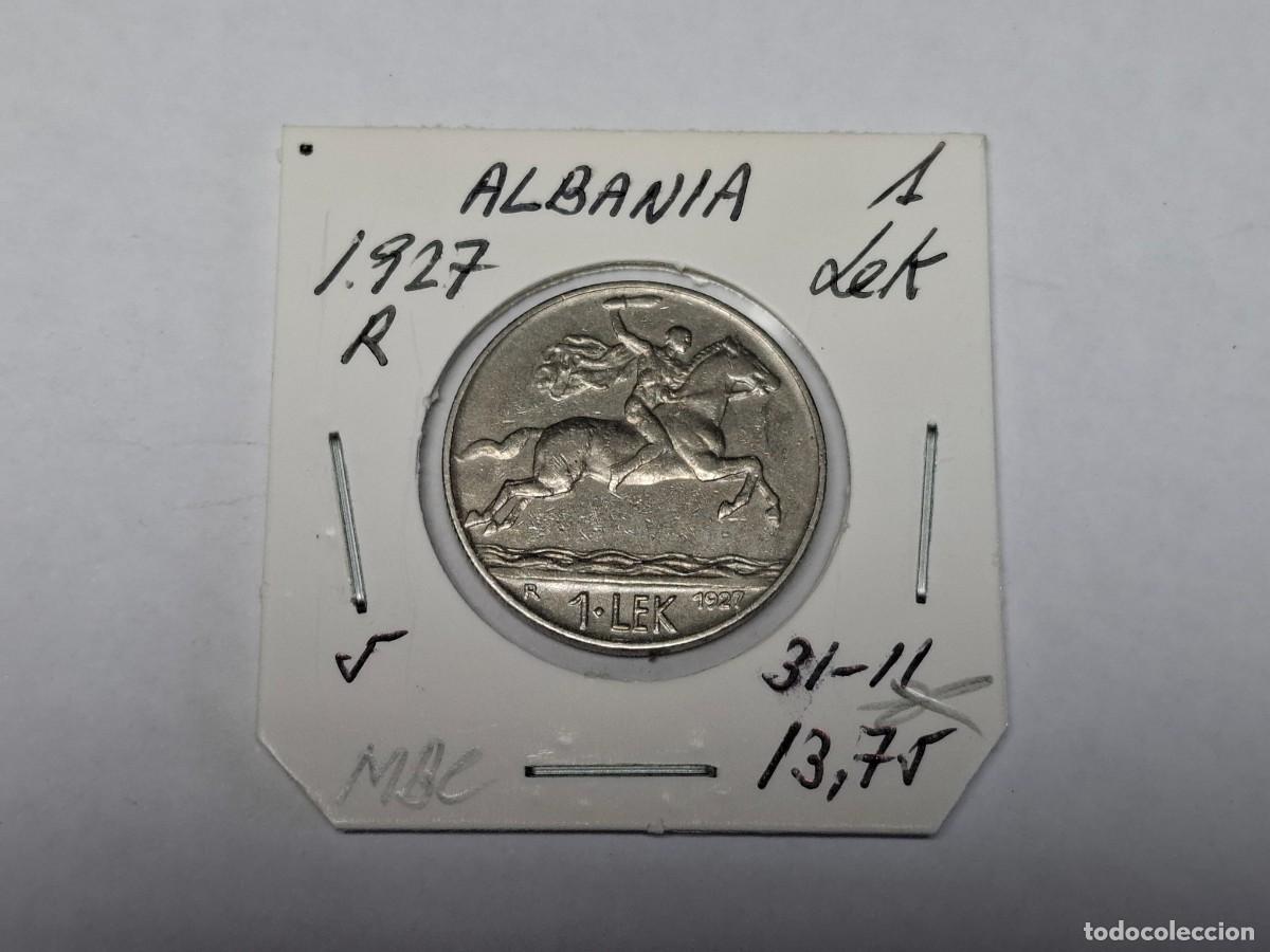 Monedas antiguas de Europa: 1 LEK de 1927 R KM 5 ALBANIA en MBC