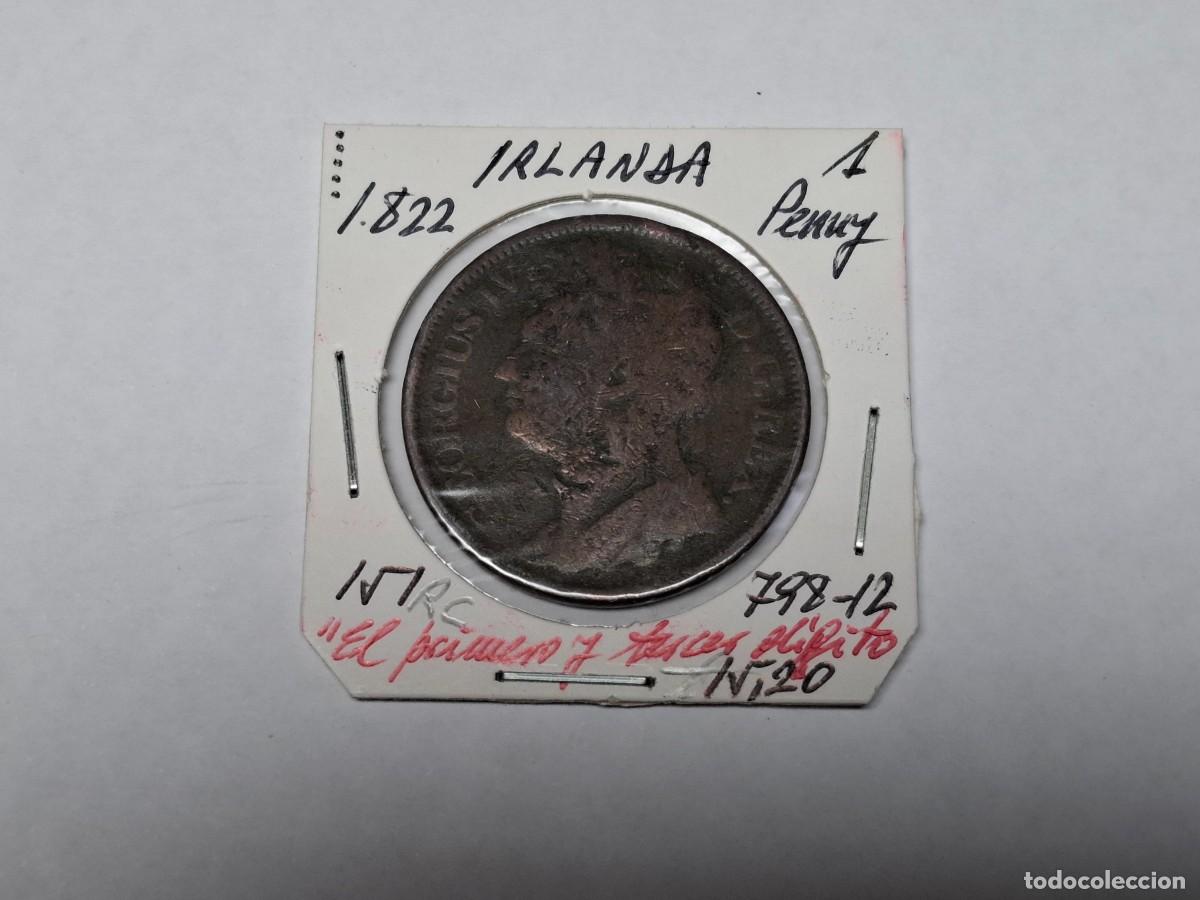 Monedas antiguas de Europa: 1 PENNY de 1822 KM 151 IRLANDA en RC
