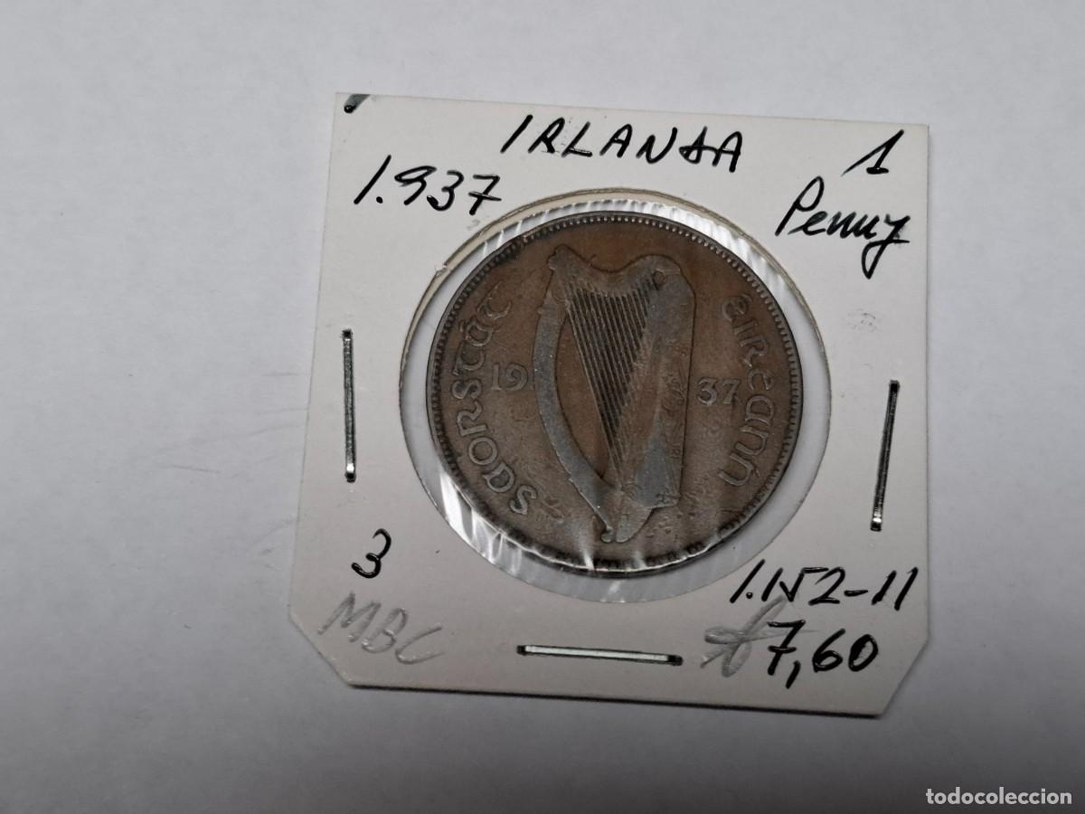 Monedas antiguas de Europa: 1 PENNY de 1937 KM 3 IRLANDA en MBC