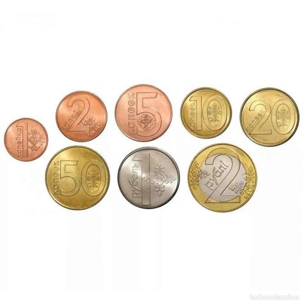 Monedas antiguas de Europa: BIELORRUSIA Juego 8 monedas2009 S/C 1, 2, 5, 10, 20, 50 kopeks, 1 y 2 rublos