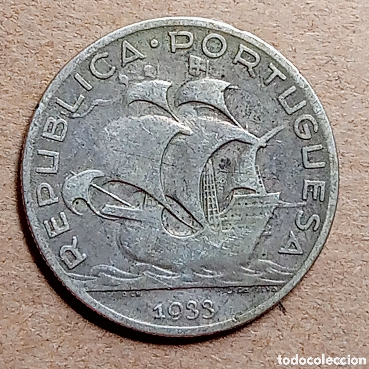 Monedas antiguas de Europa: Portugal - 5 Escudos 1933 plata - Bc
