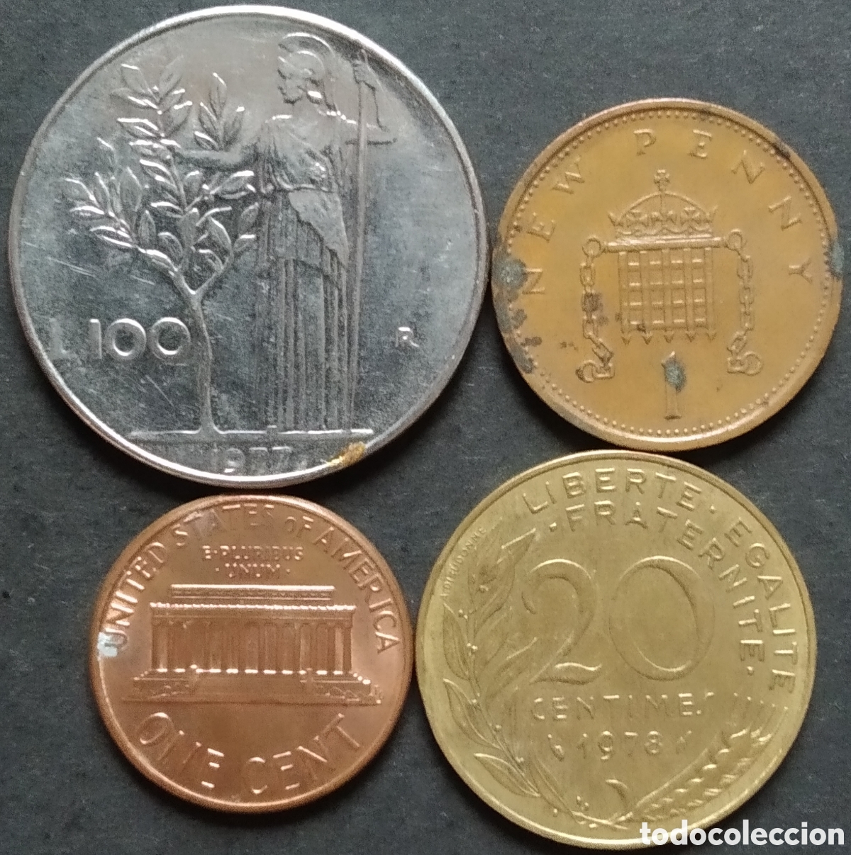 Monedas antiguas de Europa: LOTE MONEDAS N&deg; 0169 - LOTE DE 4 MONEDAS INTERNACIONALES