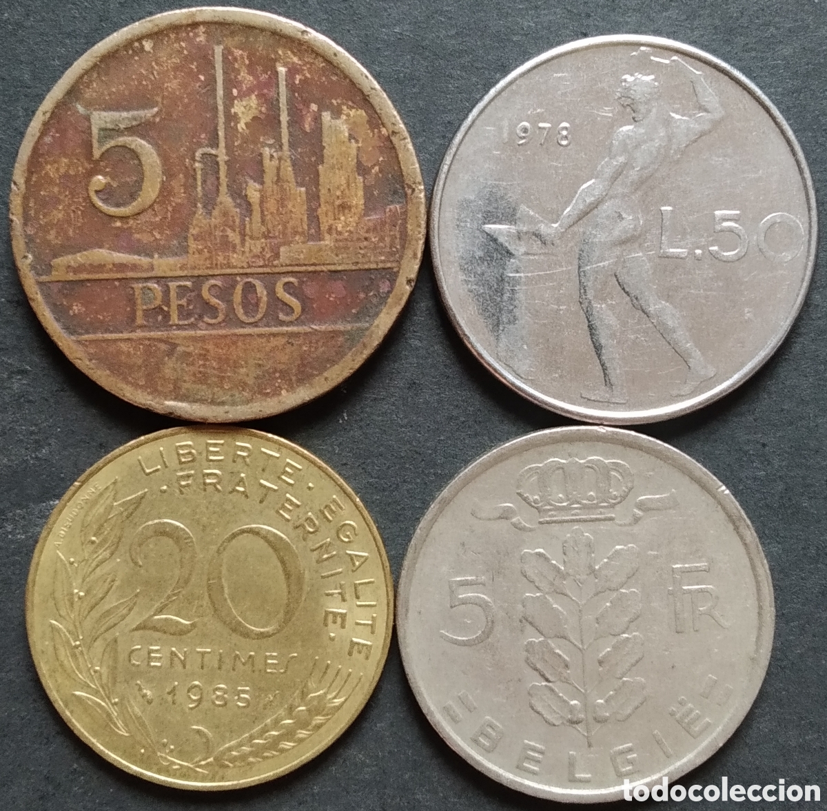 Monedas antiguas de Europa: LOTE MONEDAS N&deg; 0171 - LOTE DE 4 MONEDAS INTERNACIONALES