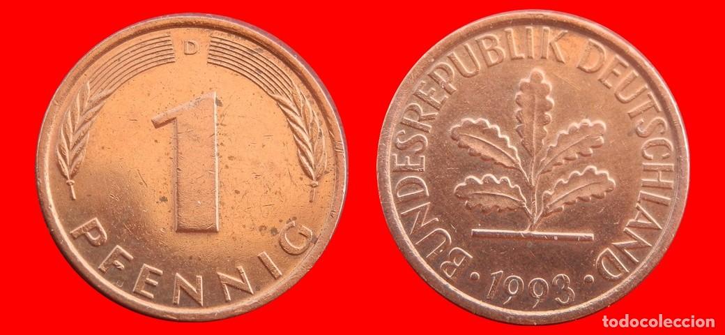 Monedas antiguas de Europa: 1 PFENNIG 1993-D BRD ALEMANIA-154358
