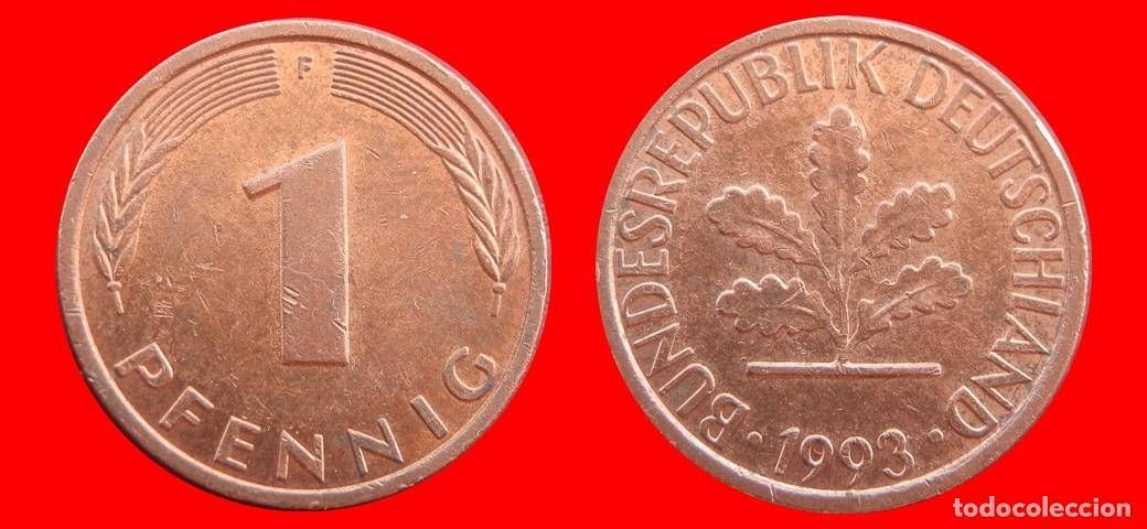 Monedas antiguas de Europa: 1 PFENNIG 1993-F BRD ALEMANIA-154359