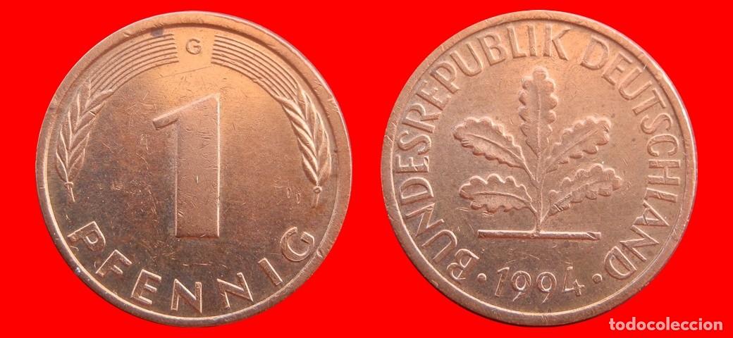 Monedas antiguas de Europa: 1 PFENNIG 1994-G BRD ALEMANIA-154365