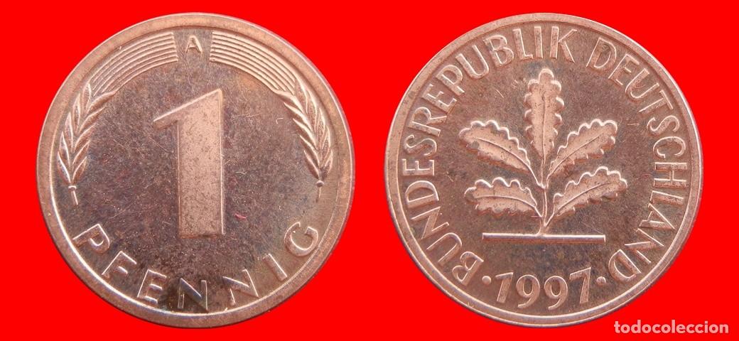 Monedas antiguas de Europa: 1 PFENNIG 1997-A BRD ALEMANIA-154377