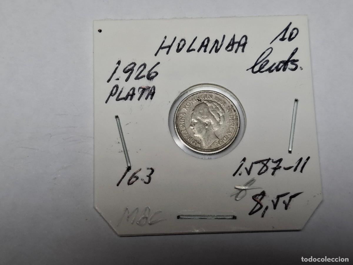 Monedas antiguas de Europa: 10 CENTIMOS de PLATA de 1926 KM 163 HOLANDA, en MBC