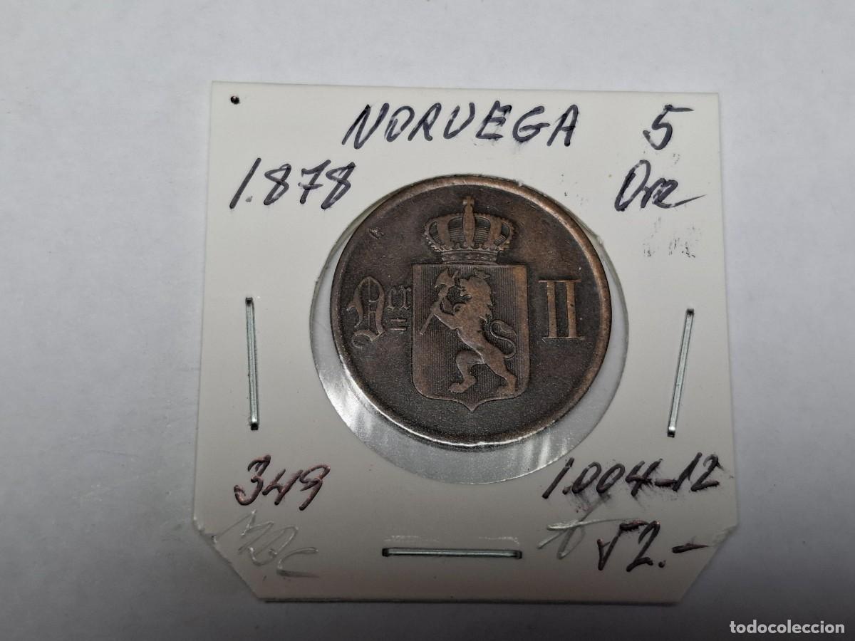 Monedas antiguas de Europa: 5 ORE de 1878 KM 349 NORUEGA, en MBC