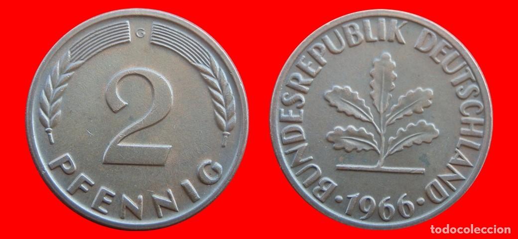 Monedas antiguas de Europa: 2 PFENNIG 1966-G BRD ALEMANIA-154395