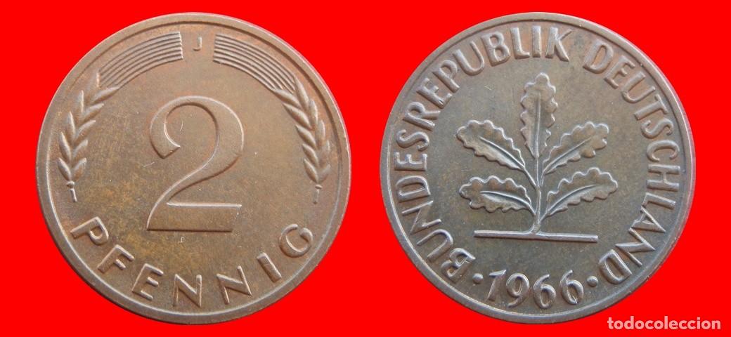 Monedas antiguas de Europa: 2 PFENNIG 1966-J BRD ALEMANIA-154396