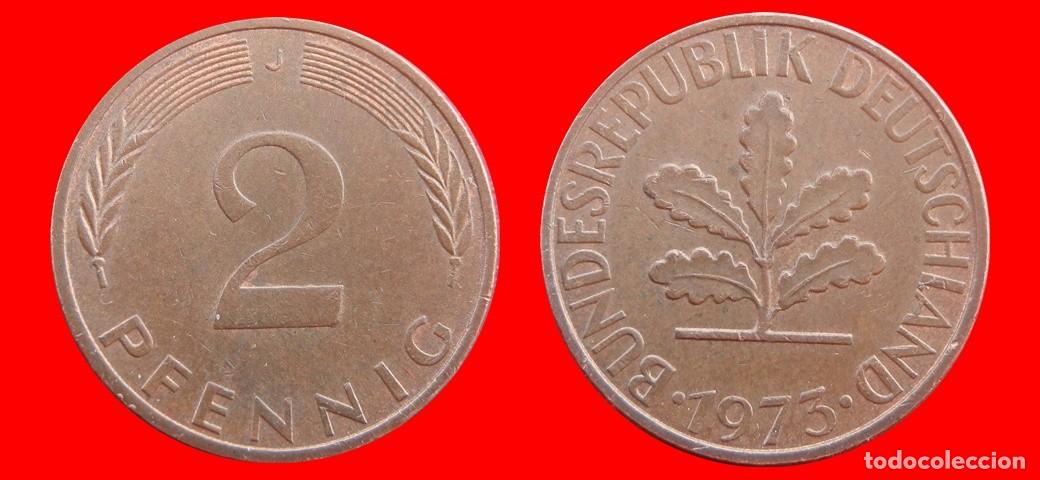 Monedas antiguas de Europa: 2 PFENNIG 1973-J BRD ALEMANIA-154401