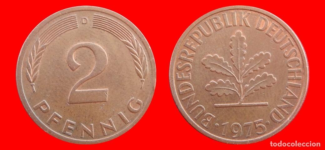 Monedas antiguas de Europa: 2 PFENNIG 1975-D BRD ALEMANIA-154402