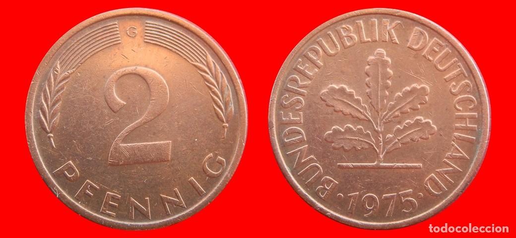 Monedas antiguas de Europa: 2 PFENNIG 1975-G BRD ALEMANIA-154404