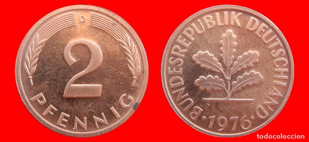 Monedas antiguas de Europa: 2 PFENNIG 1976-D BRD ALEMANIA-154406