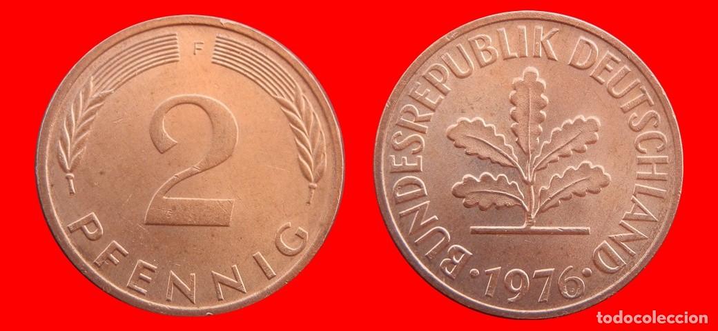 Monedas antiguas de Europa: 2 PFENNIG 1976-F BRD ALEMANIA-154407
