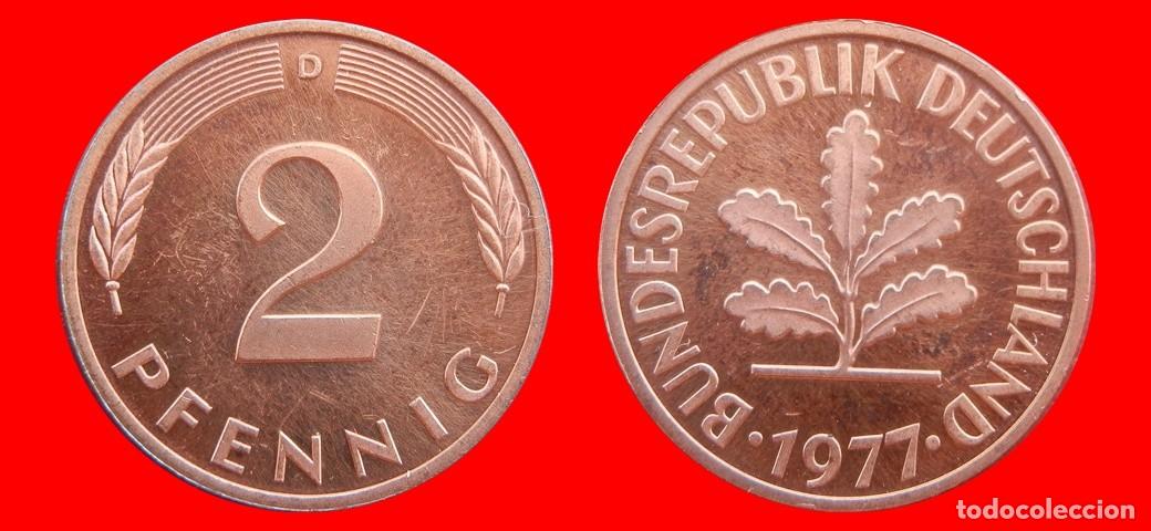 Monedas antiguas de Europa: 2 PFENNIG 1977-D BRD ALEMANIA-154410
