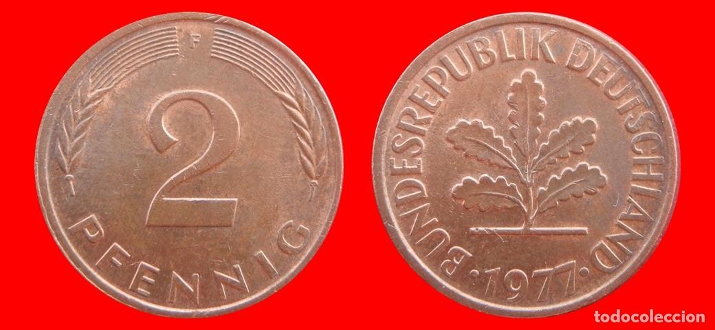 Monedas antiguas de Europa: 2 PFENNIG 1977-F BRD ALEMANIA-154411
