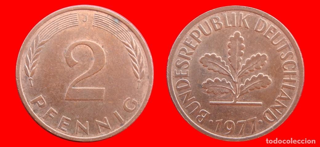 Monedas antiguas de Europa: 2 PFENNIG 1977-J BRD ALEMANIA-154413